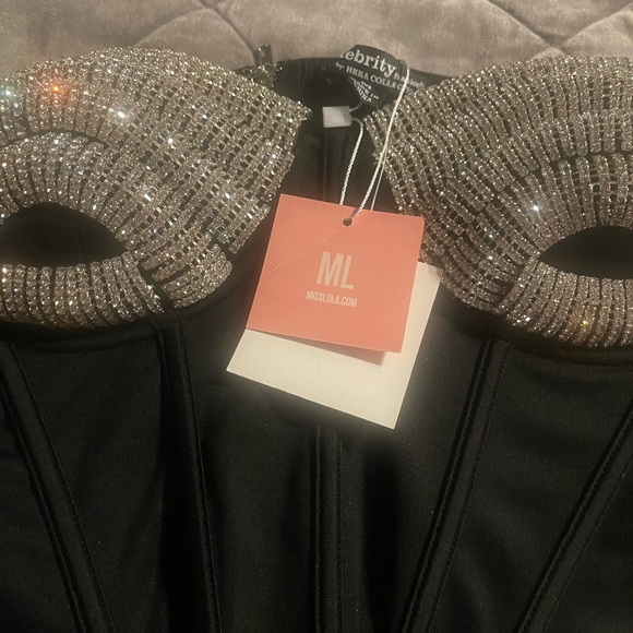 NWT Black Rhinestone Corset - Picture 7 of 7